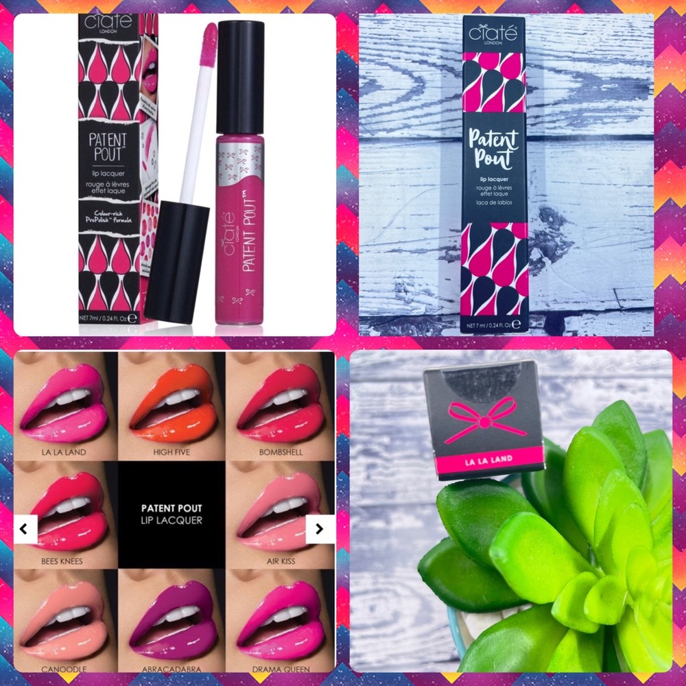 Ciaté London Patent Pout Lip Lacquer Wet Look Lipstick ‘La La Land’